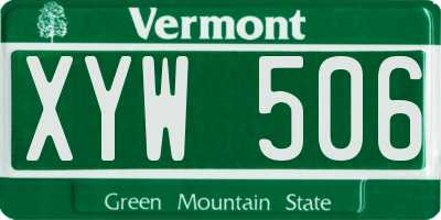 VT license plate XYW506