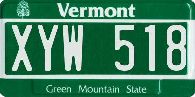VT license plate XYW518