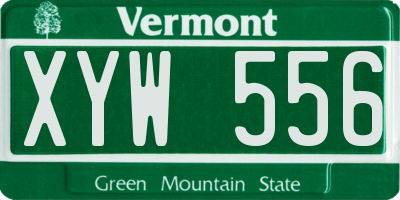 VT license plate XYW556