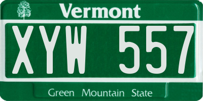 VT license plate XYW557
