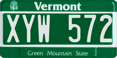 VT license plate XYW572