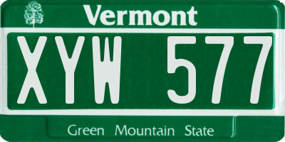 VT license plate XYW577