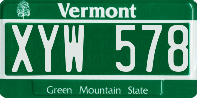 VT license plate XYW578