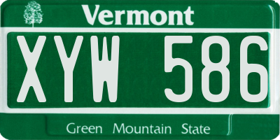 VT license plate XYW586