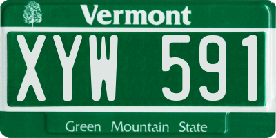 VT license plate XYW591