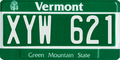 VT license plate XYW621