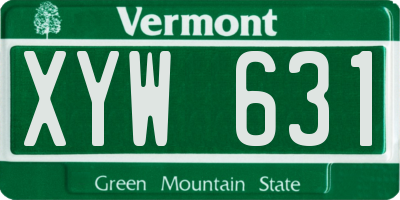 VT license plate XYW631
