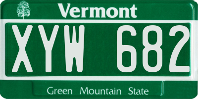 VT license plate XYW682