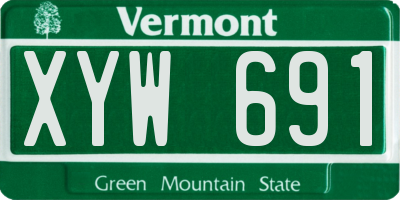 VT license plate XYW691
