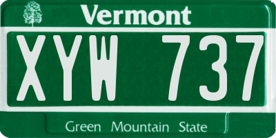 VT license plate XYW737