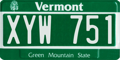 VT license plate XYW751