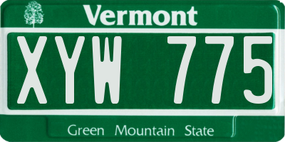 VT license plate XYW775