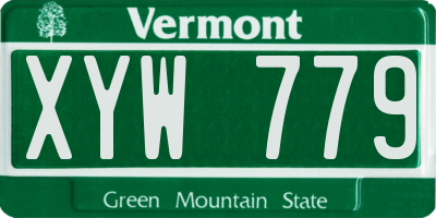 VT license plate XYW779