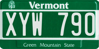 VT license plate XYW790