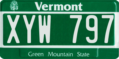 VT license plate XYW797