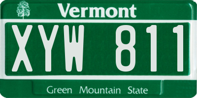 VT license plate XYW811