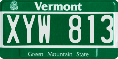 VT license plate XYW813