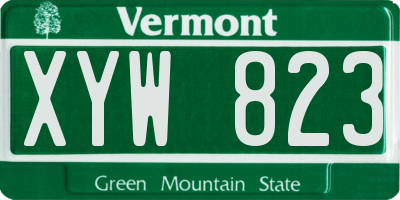 VT license plate XYW823