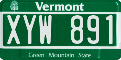 VT license plate XYW891