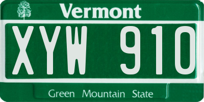 VT license plate XYW910