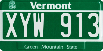 VT license plate XYW913