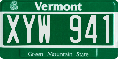 VT license plate XYW941
