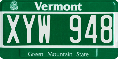 VT license plate XYW948