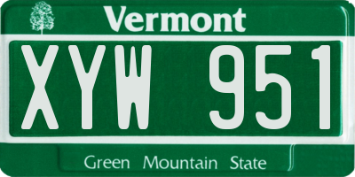 VT license plate XYW951
