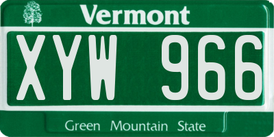 VT license plate XYW966