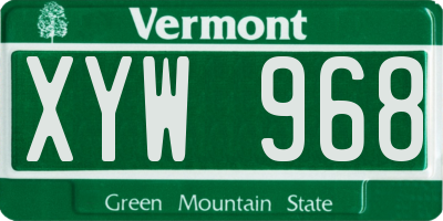 VT license plate XYW968