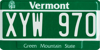 VT license plate XYW970