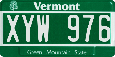 VT license plate XYW976