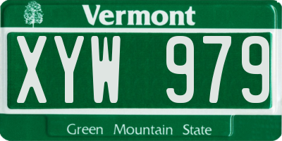 VT license plate XYW979