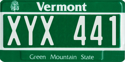 VT license plate XYX441