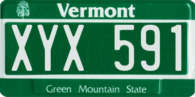 VT license plate XYX591