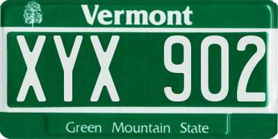 VT license plate XYX902