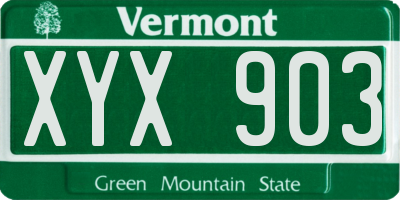 VT license plate XYX903