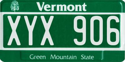 VT license plate XYX906