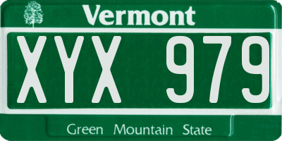 VT license plate XYX979