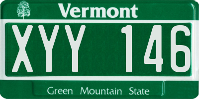 VT license plate XYY146