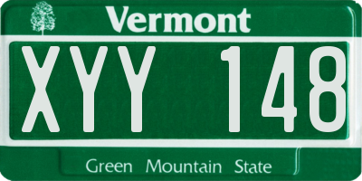 VT license plate XYY148