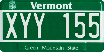 VT license plate XYY155