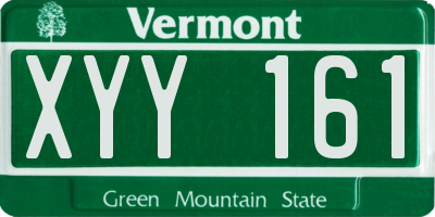 VT license plate XYY161