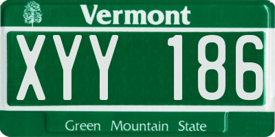 VT license plate XYY186