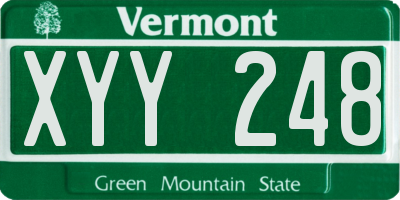VT license plate XYY248