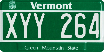 VT license plate XYY264