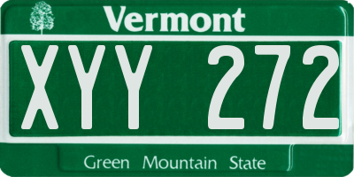 VT license plate XYY272