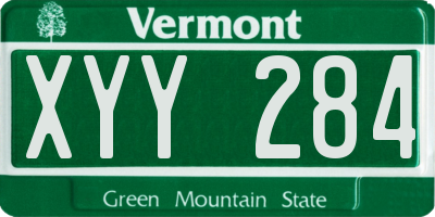 VT license plate XYY284