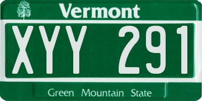 VT license plate XYY291
