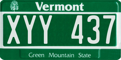 VT license plate XYY437